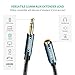 UGREEN Headphone Extension Cable Hi-Fi Stereo Gold Plated Nylon Braided Male to Female 3.5mm Extension Audio Cable Compatible with iPhone iPad Smartphones Tablets Media Players Blue 15FT