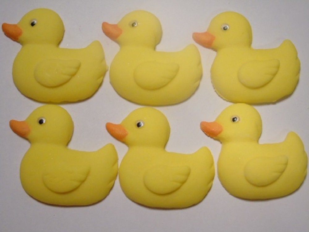 6 Large Edible Ducks Cake Decorations (Yellow) Amazon.co.uk Grocery