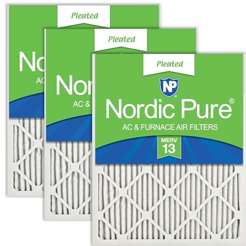 Nordic Pure 12x20x1 (Actual Size: 11 1/2 x 19 1/2 x 3/4) Pleated MERV 13 Air Fi…
