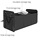 Amlion Car Trunk Organizer Storage Container for SUV, Trunk Storage Organizer with Cooler Compartment, Collapsible Cargo Trunk Storage Organizer (Black)
