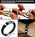 Suyi Wide Braid Black Leather Bracelet Men's Fashion Wristband Bangle with Stainless Steel Magnetic Buckle A-18.5CM