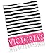 VICTORIAS SECRET Beach Blanket -Black Stripe/ Pink
