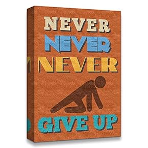 Canvas Wall Art Inspirational Words for Office Painting Artwork for Home Prints Framed - 12x18 inches