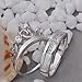 VIRGIN SHINE Gold Plated Cubic Zirconia Water Prints Couple Ring for Men