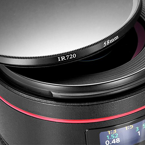 NEEWER 58MM IR720 Infrared Filter for Canon EOS Rebel T2i + ANY