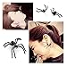 Malloom 1 Pair Trendy Black Spider Punk Unisex Funny Stud Earring Women Men J.