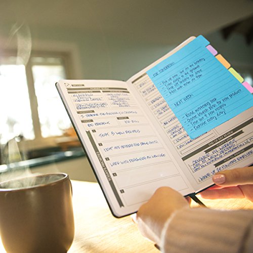 Sticky Notes by Panda Planner - Bookmark, Prioritize and Set Goals with Color Coding - 60 Ruled Lined Notes (4x6"), 40 Dotted Notes (3x4"), 40 Blank Notes (2.7x4.2") - 140 Total Tab Divider Notes