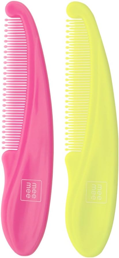Mee Mee Comb and Brush Set (Easy Grip, Light Blue Orange)