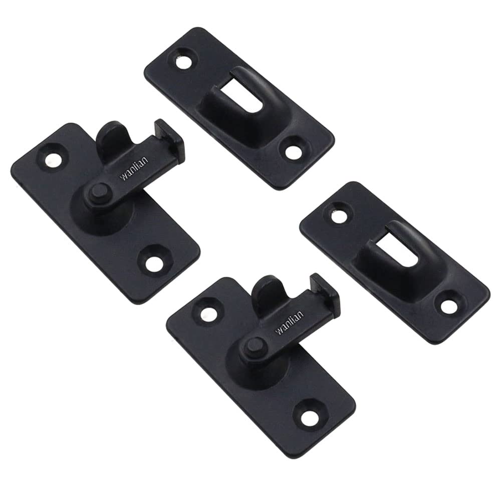 Barn Door Latch, 90 Degree Door Latch, Stainless Steel Right Angle Door Lock Latch, Barn Door Hook Latch for Sliding/Barn Doors(2 PCS)