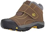 KEEN Kootenay WP Winter Boot (Little Kid/Big Kid), Dark Earth/Spectra Yellow, 1 M US Little Kid
