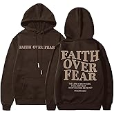 BEBNKGK Faith Over Fear Hoodie-Christian Hoodies for Women Christian Religious Sayings Sweatshirts Inspirational Jesus