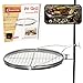 Campfire Pit Grill - Open Fire Swivel Camping Grill with XL Non-stick Grilling Surface and Carrying Bag - Great for 4th of July