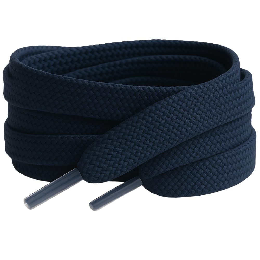 120cm/ 47" Navy Smart Laces® Flat Trainer Shoe laces ideal replacement laces for adults or kids Trainers sneakers athletic shoes boots Shoelaces