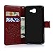 Badalink J5 Prime Case,Galaxy J5 Prime Case - Wallet Case Folio Stand Case 3D Embossed Tree PU Leather Case Shockproof TPU Inner Bumper Card Slots Hand Strap Slim-Fit Protective Cover Red