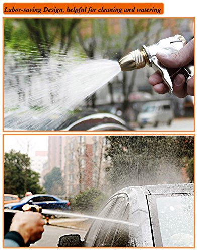 V.C.Formark Garden Hose Nozzle Heavy Duty Metal Spray Gun Sprayer Brass for Car Washing,Plants Watering,Pets Shower,Floor Cleaning - Thumbnail 6