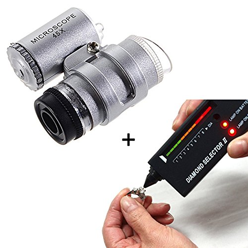 StillCool Jeweler Tool Kit Diamond Tester V2 + 45X Illuminated LED Loupe