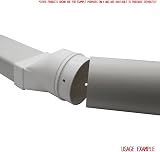 Kair 110x54mm Rectangular to 100mm Round Ducting Adaptor Connector UK Made view 7