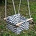 GFU Canvas Baby Swing Outdoor and Indoor, Wooden Hanging Swing Seat for Toddler Boys Girls, Infant Hammock Swing Chair for Tree and Backyard Outside, Blue