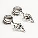 KUBOOZ Popular Dangle Pendant Jewelry Opal Stainless Steel Screw Ear Plugs Tunnels Gauges 2g to 3/4