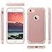 ULAK iPhone 7 Case for Girls, Slim Fit TPU Plastic & Hard PC Protection Hybrid Dual Layer Anti-Scratch Shock Absorbing Cover for Apple iPhone 7 4.7 inch, Rose Gold