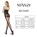 MANZI Women's Black (3 Pairs) Nude (3 Pairs) Sheer Soft Tight Size L