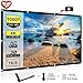 Ylife 84 Inch Projector Screen, 16:9 HD 4K No Crease Portable Video Movie Screen Grommets for Outdoor Indoor Home Theater