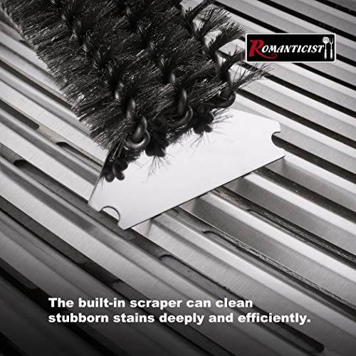 image for ROMANTICIST 2pc Heavy Duty Grill Brush Set with 18