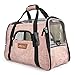 Pawfect Pets Pet Travel Carrier, Soft-Sided with Two Pet Mats for Small Dogs and Cats (Blush Tan)