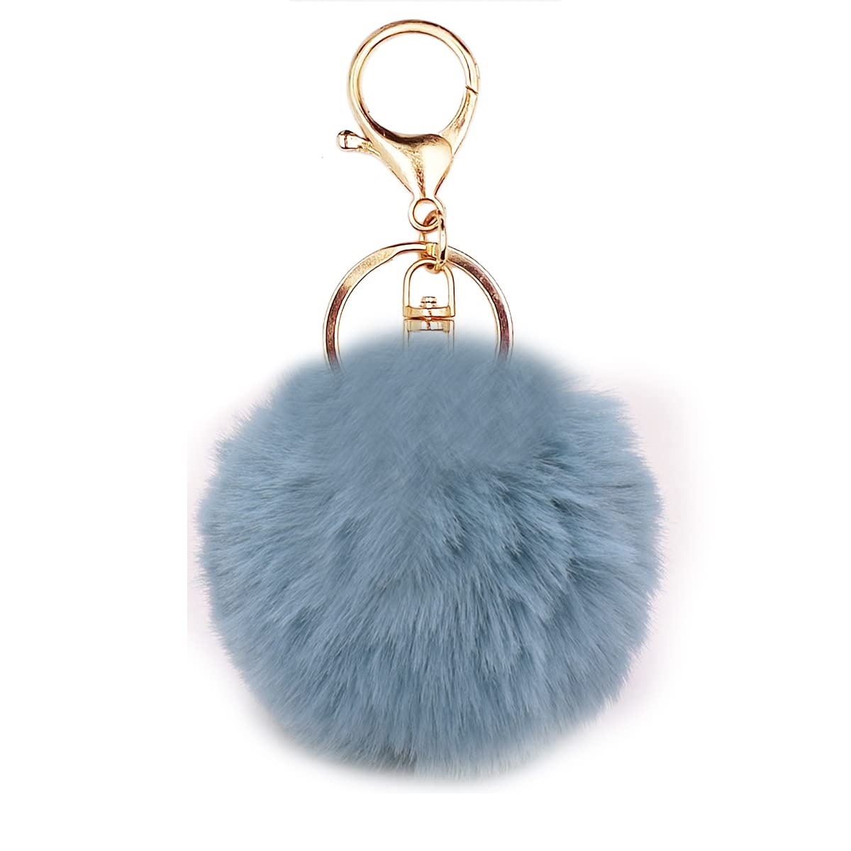 jtkdxqs Pom Pom Keychain Soft Artificial Rabbit Fur