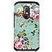 Linkertech Moto G Play Case, Moto G4 Play Case, Heavy Duty Defender Dual Layer Protector Hybrid Phone Case Cover for Motorola Moto G4 Play(2016) Release (Peony)