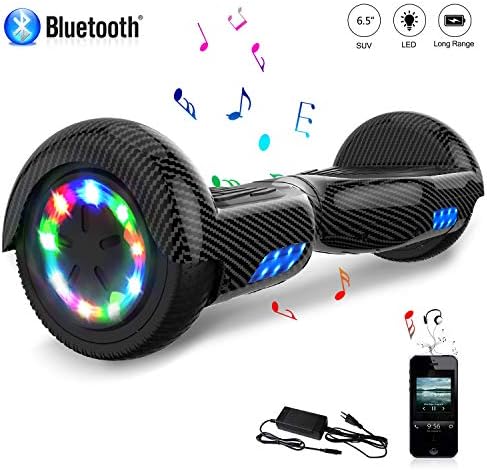 COLORWAY Electric Scooter Smart Self-Balance Off-Road 6.5 Inch with Bluetooth- Flash Wheel EU safety standard - Auto Balance E-Skateboard SUV with 700W Motor & LED
