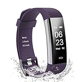 Damusy Fitness Tracker, Smart Watch Waterproof Pedometer Activity Bluetooth Wristband with Sleep Monitor Sports Bracelet Calories Track SMS/Call Remind for iOS and Android Smart Phone