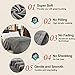 Shilucheng Goose Feathers Down Comforter, Soft 600TC Cotton Fabric, 850 Fill Power All Season Duvet Insert, Hotel Quality Comforter, Fluffy and Cozy (Grey, 80