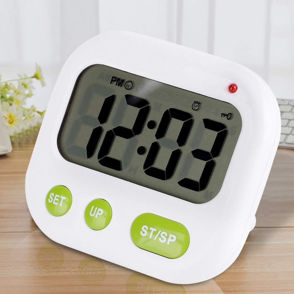 Multifunctional Alarm Clock, Digital Alarm Clock for Bedroom Travel Office ,Loudly Vibrating Alarm Clock With Backlight Led Light, Music/Vibration For Learning Office