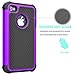 Tekcoo Compatible for iPhone 5S Case/iPhone SE Case/iPhone 5 Case, [Tmajor Series] [Purple/Black] Shock Absorbing Hybrid Defender Rugged Cover Skin Shell Hard Plastic Outer & Rubber Silicone Inner