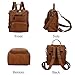 Mynos Women Backpack Purse Leather Handbag Bag Ladies Rucksack Travel Tote Shoulder Bag (Brown)