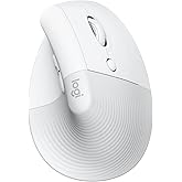 Logitech Lift for Mac Wireless Vertical Ergonomic Mouse, Bluetooth, Quiet Clicks, Silent Smartwheel, 4 Customizable Buttons, 