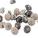 Stock Show 100Pcs Fancy Vintage Style Round White Diamond Rhinestone Buttons Galore Buttons, 11mm