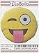 LeBeila New Emoji Pillow Big Smiley Happy Laughing Face Emoticon Cushion Prime 13 Inches Large Stuffed Throw Plush Pillow Soft Toy (32 CM, Tongue Out)
