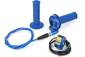 PUCKY New 7/8" 22mm Twist Throttle Accelerator Handle Grips and Cable Set with Kill On Off Switch for 50cc 110cc 150cc 250cc 