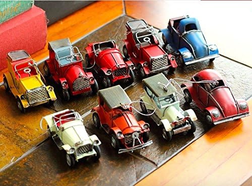 car model build kit 9pcs/Set Miniaturas Iron Sheet Vintage Metal Embellishments Old Finish Car Model Craft Hanger Home Decoration Ornament Gift car model case