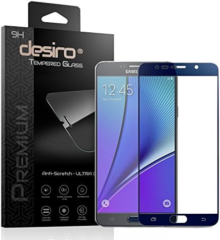 Galaxy Note 5 Screen Protector, Desiro® [Full Screen Blue] Premium Tempered Glass Screen Protector Scratch Resistant HD High Definition Clear Bubble Free Easy Installation