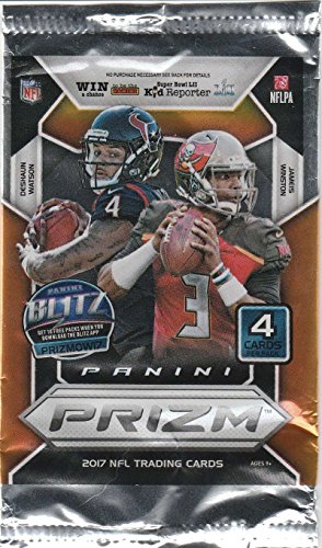 One Unopened Pack of (4) 2017 Panini Prizm Retail Football Cards