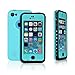 iPhone 5c Case Cover Waterproof Dirtproof Snowproof Shockproof Skin Phone Shell with Rugged Protection (Black / Blue)
