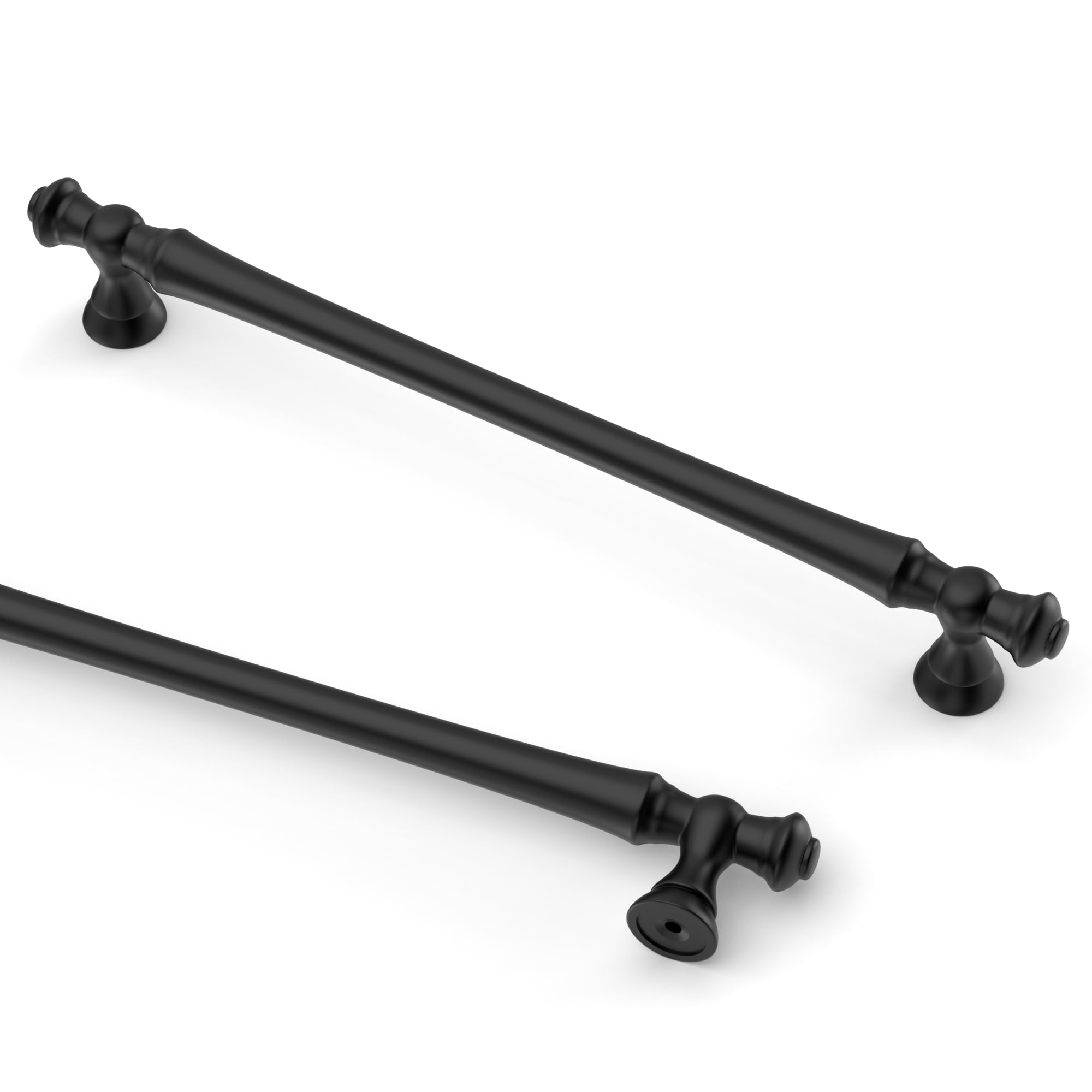 9BUILD Matte Black Cabinet Handles - 10 Pack 192mm Zinc Alloy Handles for Cupboard & Wardrobe - UK0036