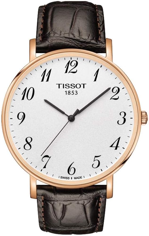 Tissot T109.610.36.032.00 Everytime Large Men's Watch Brown 42mm Rose Gold Stainless Steel 