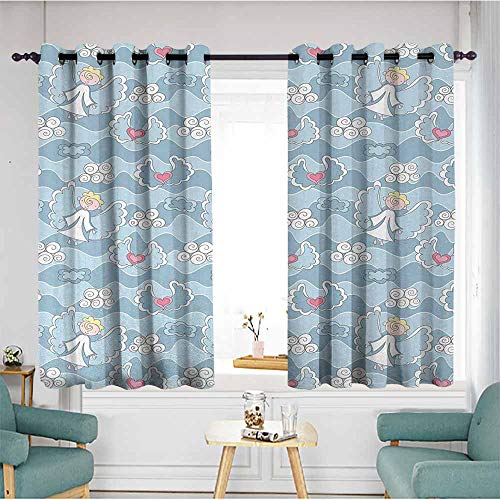 Beihai1sun Simple Curtains Angel Little Boy Hovering In The Sky
