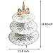 JETTINGBUY 3 Tier Unicorn Cardboard Cupcake Stand Dessert Cupcake Holder for Baby Shower, Gender Reveal Party, Kids Birthday Party or Unicorn Themed Party (Type-1)