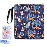 Book Sleeve Fox and Bunny Print - Size 8.9