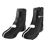 RockBros Men's Outdoor Sports Cycling Shoe Warmer Covers MTB Mountain Bike Thicken Waterproof Windproof Overshoes Free Size Black